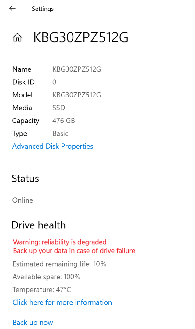 Microsoft Drive Health