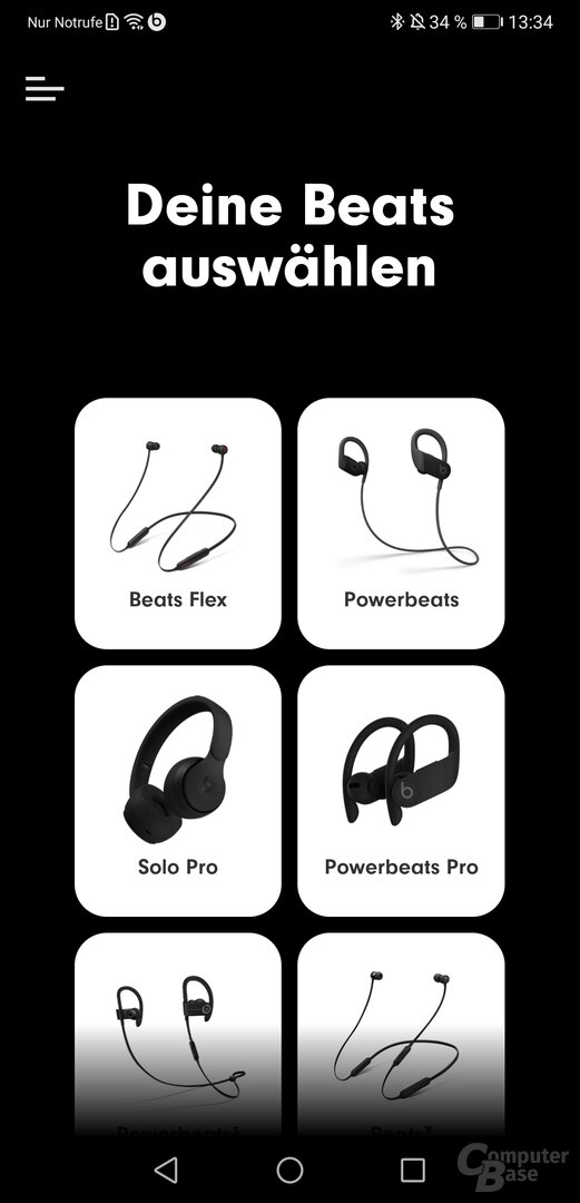 Beats-App für Android mit Powerbeats Pro