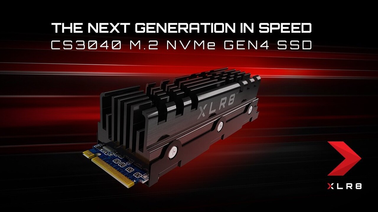 PNY XLR8 CS3040: PCIe-4.0-SSD mit 5.600 MB/s und Kühleroption