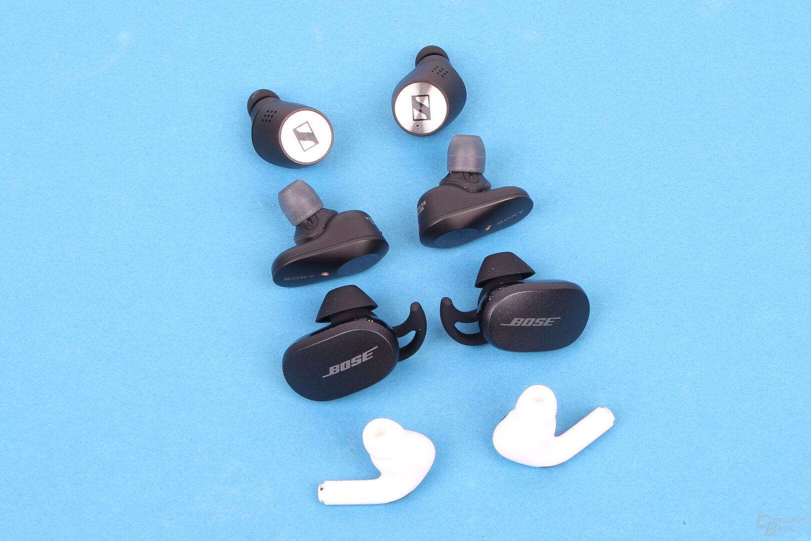 Bose QuietComfort Earbuds, Sennheiser Momentum True Wireless 2, Apple AirPods Pro und Sony WF-1000XM3 im Vergleich