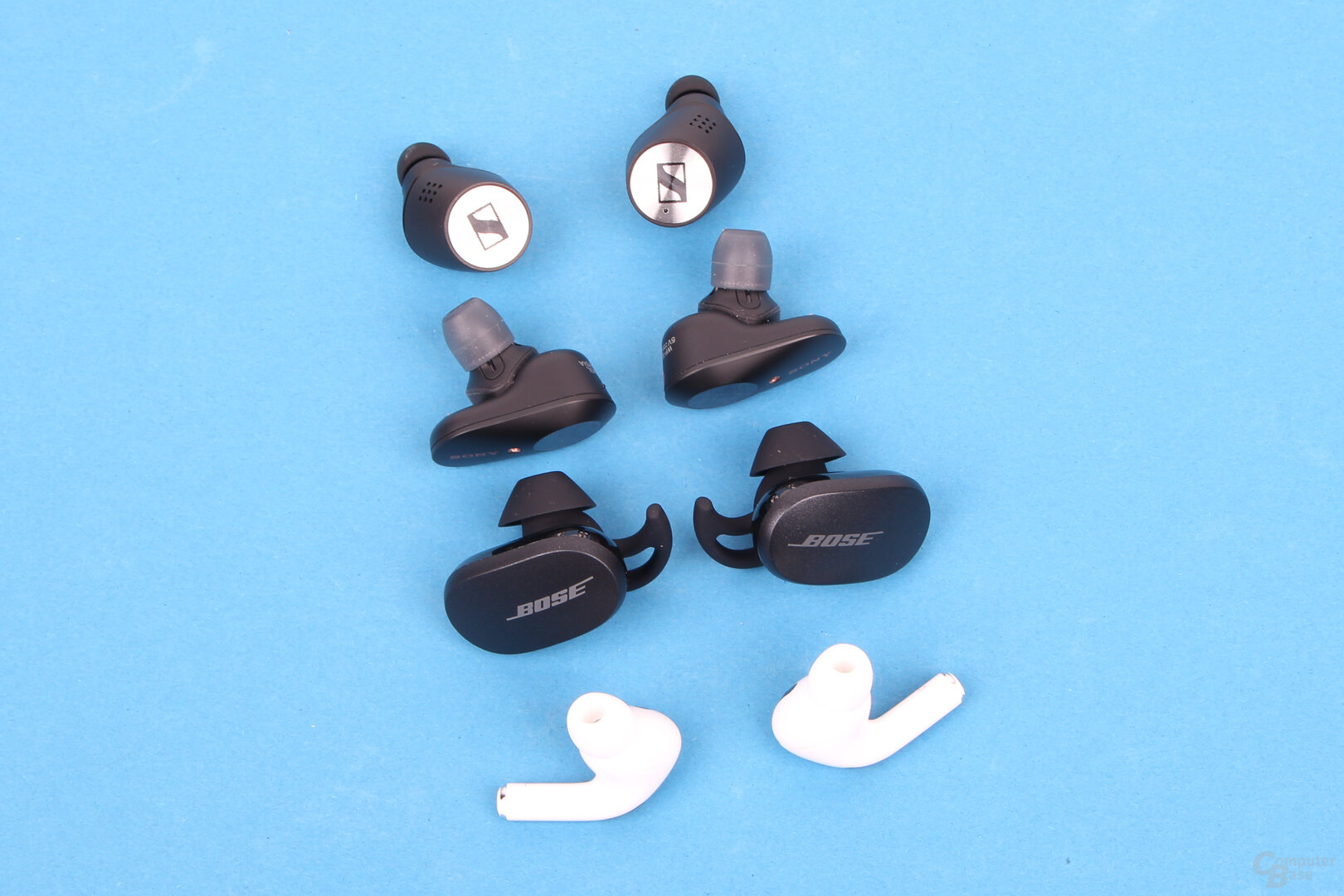 Bose QuietComfort Earbuds, Sennheiser Momentum True Wireless 2, Apple AirPods Pro und Sony WF-1000XM3 im Vergleich