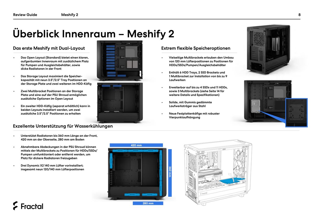 Meshify 2 (XL): Innenraum I (Bild: Fractal Design)