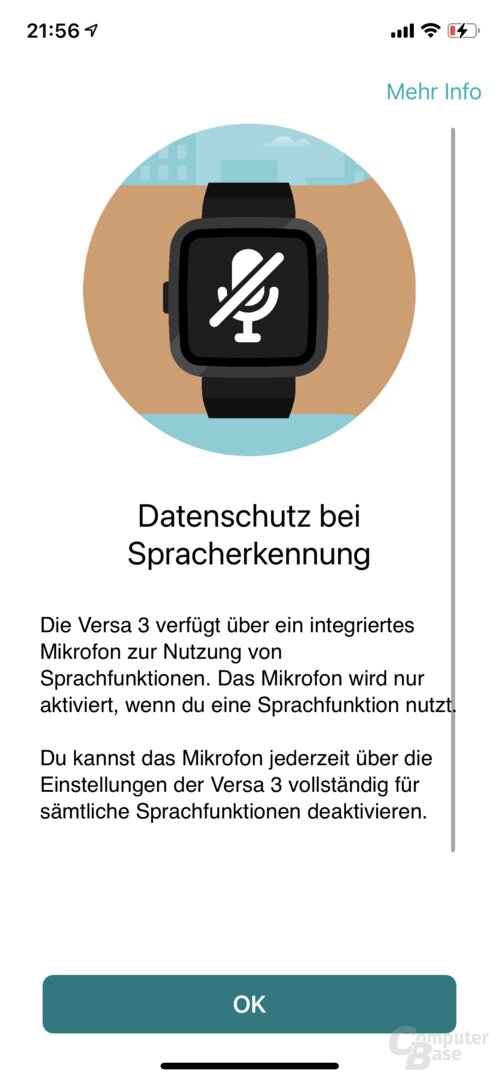 Einrichtung der Fitbit Versa 3 in der Fitbit-App