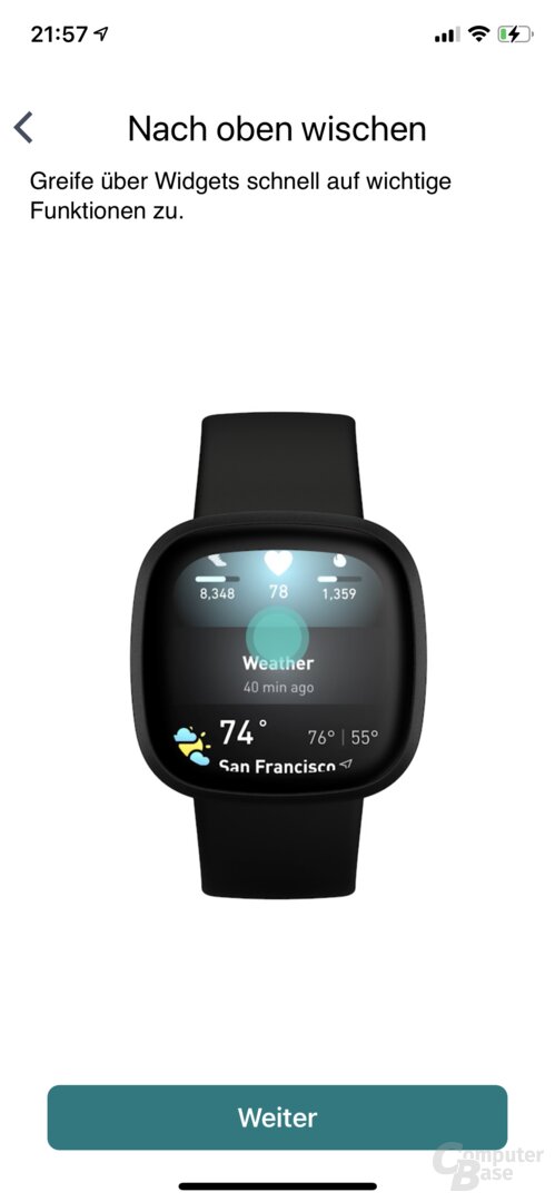 Einrichtung der Fitbit Versa 3 in der Fitbit-App