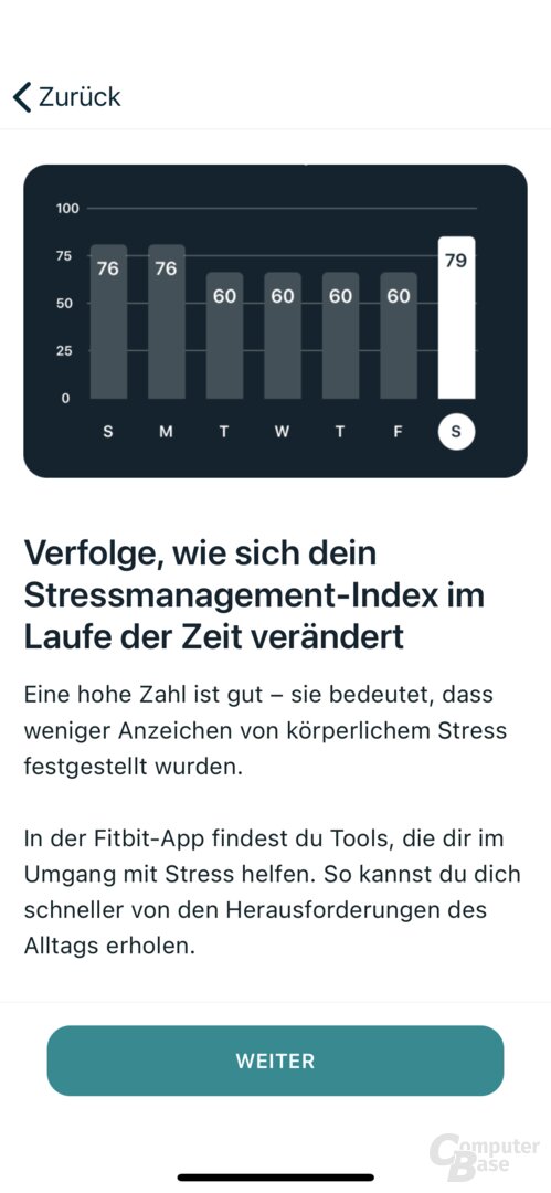 Stressmanagement-Index mit der Fitbit Sense