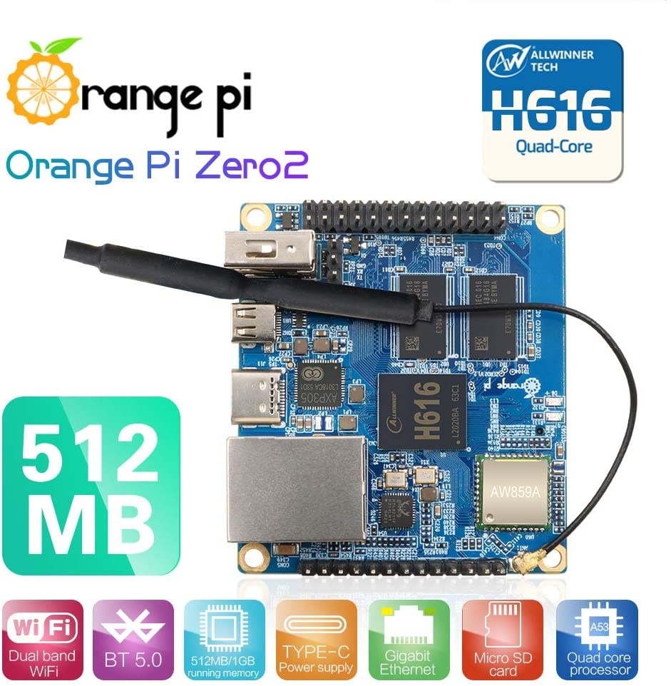 Orange Pi Zero2 mit Allwinner-SoC vom Typ H616
