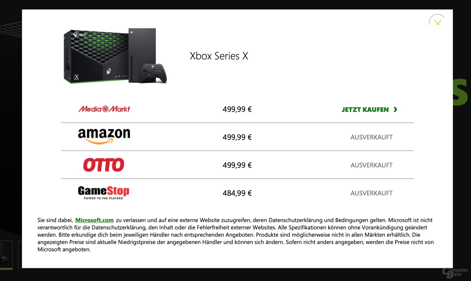 Die Xbox Series X ist zum Marktstart quasi vergriffen