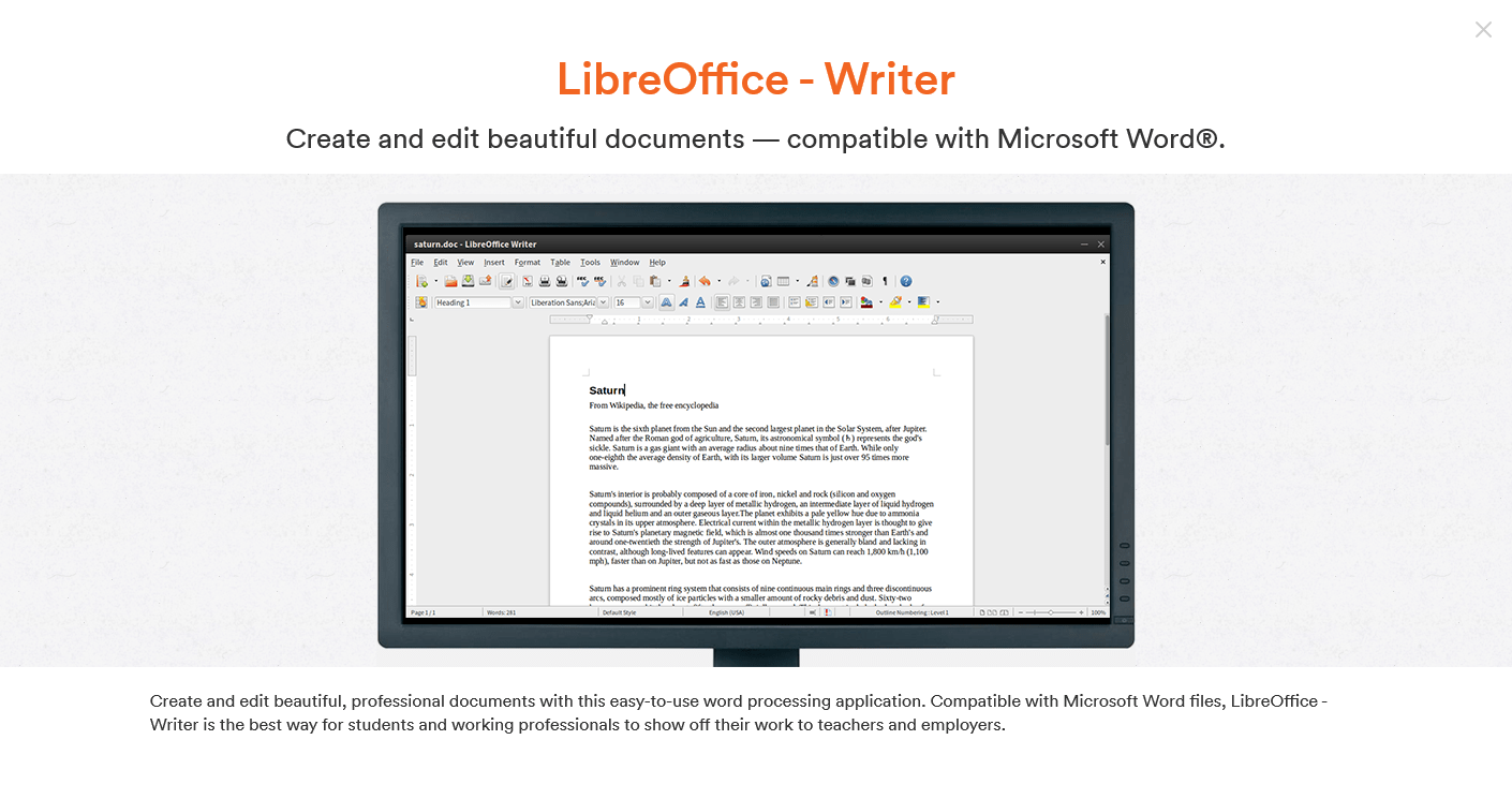 LibreOffice 7.0 ist fester Bestandteil von Endless OS 3.9.0