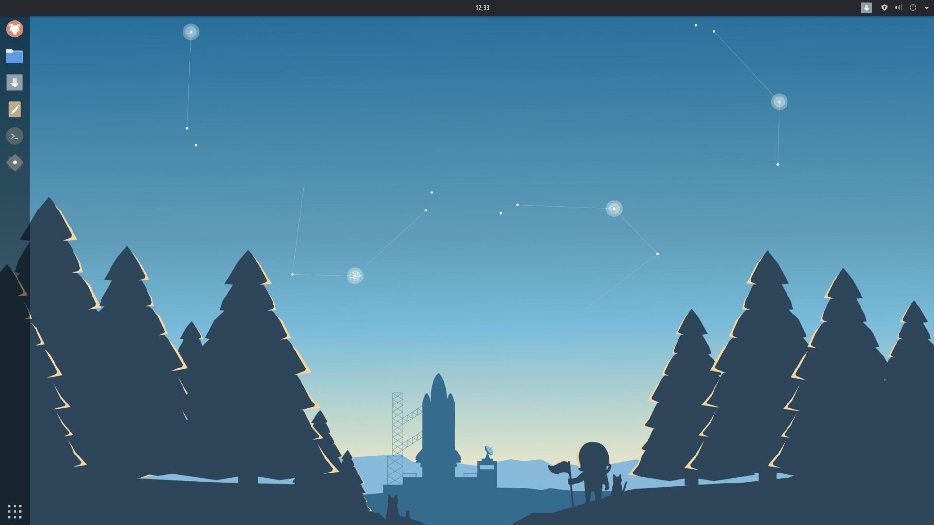 Tromjaro mit Gnome-Desktop und eigenen Themes