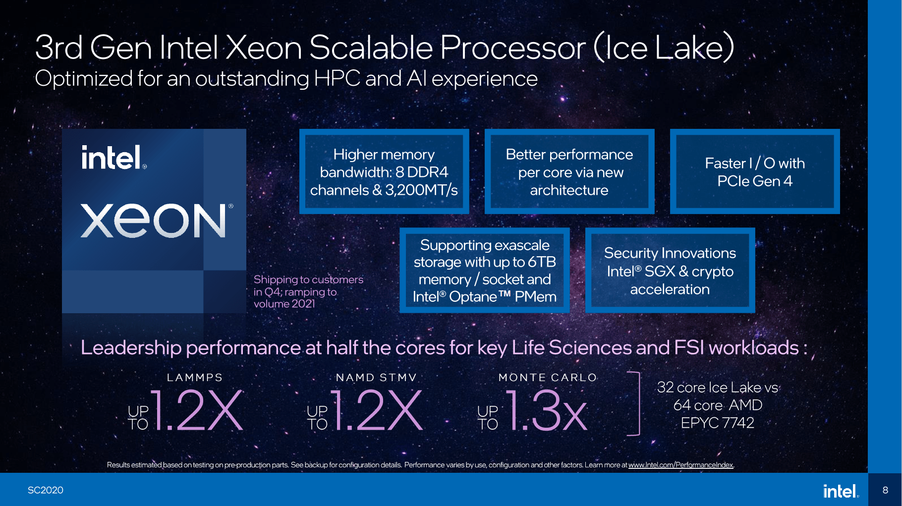 Intel Ice Lake-SP kann mit 32 Kernen AMDs 64-Kerner schlagen – wenn die Umgebung stimmt