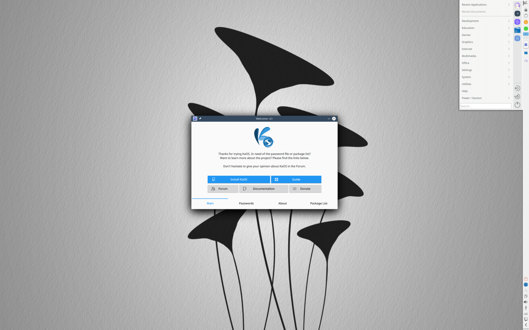 KaOS 20.11 mit KDE Plasma 5.20.3