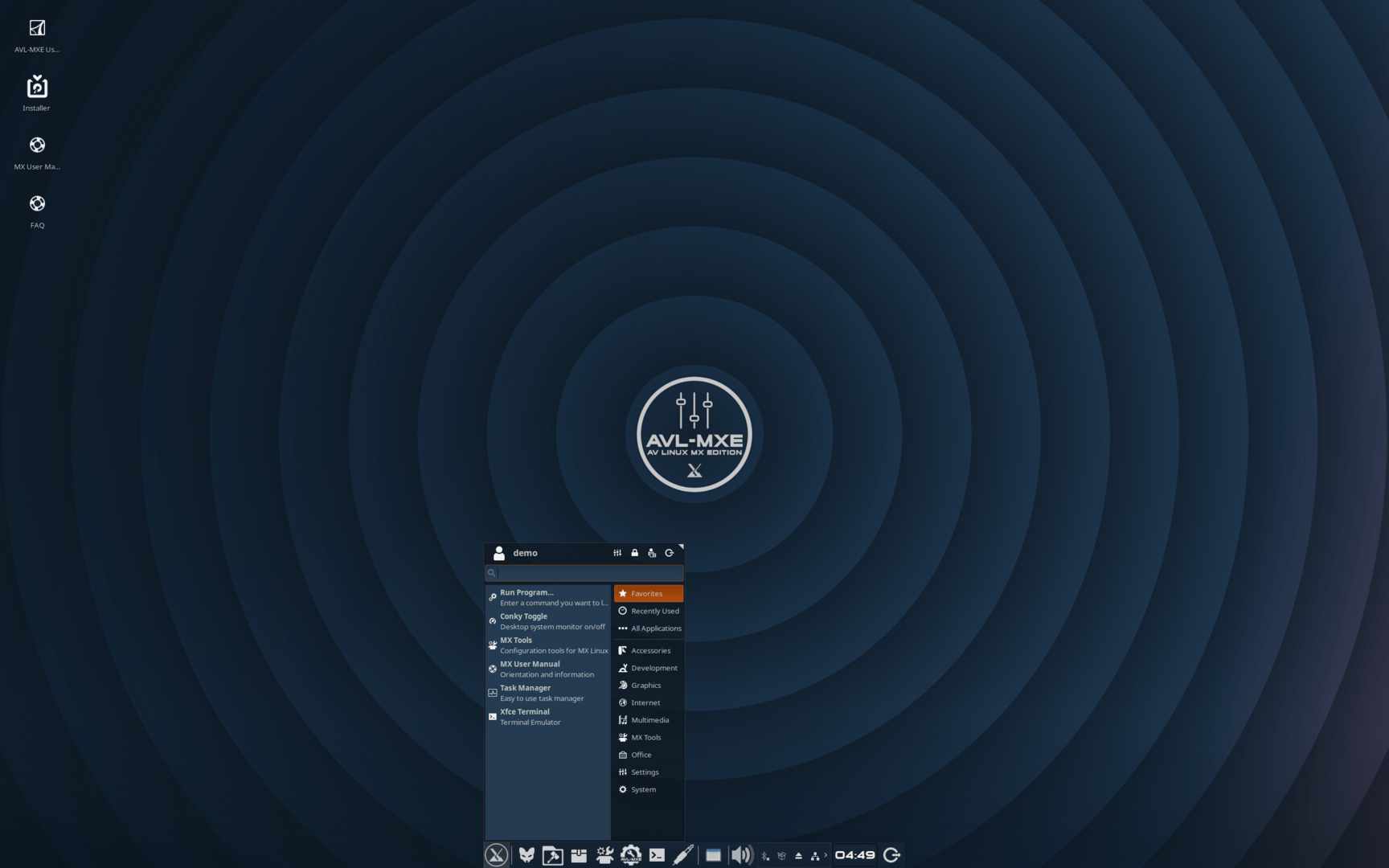 AV Linux 2020.11 mit dem Fenstermanager Openbox 3.6.1