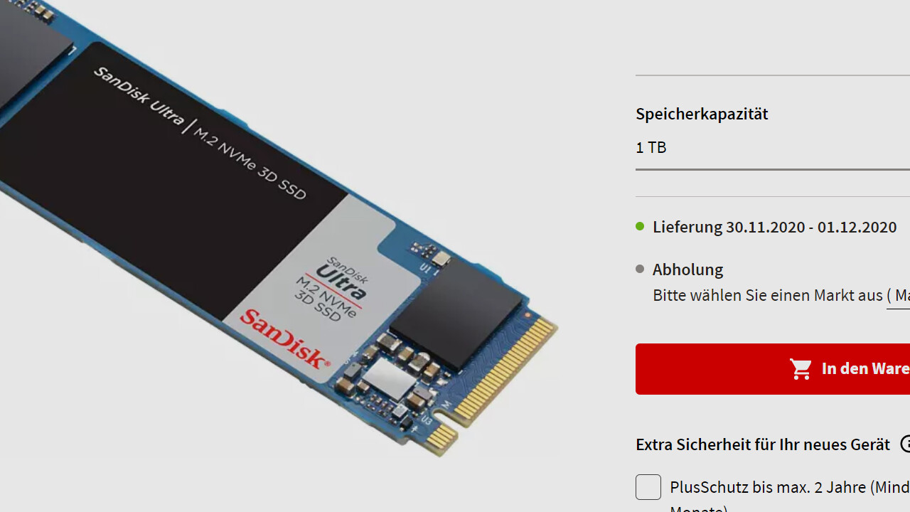 SanDisk Ultra NVMe SSD: Händler verraten den Klon der WD Blue SN550