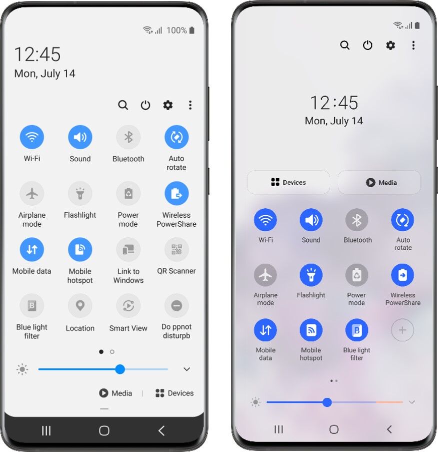 Anpassbare Schnelleinstellungen (Bild: Samsung)