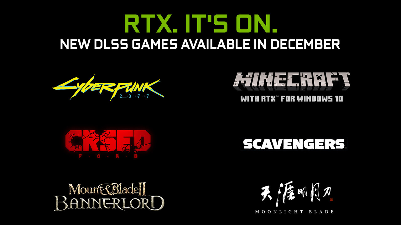Nvidia: DLSS für Cyberpunk, Minecraft und weitere Spiele