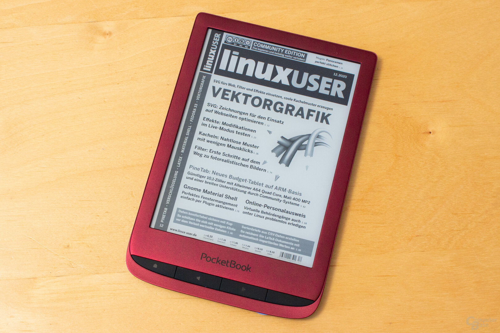 Der Touch Lux 5 besitzt einige Funktionen, mit denen PDFs auch auf dem kleinen Display gut dargestellt werden können