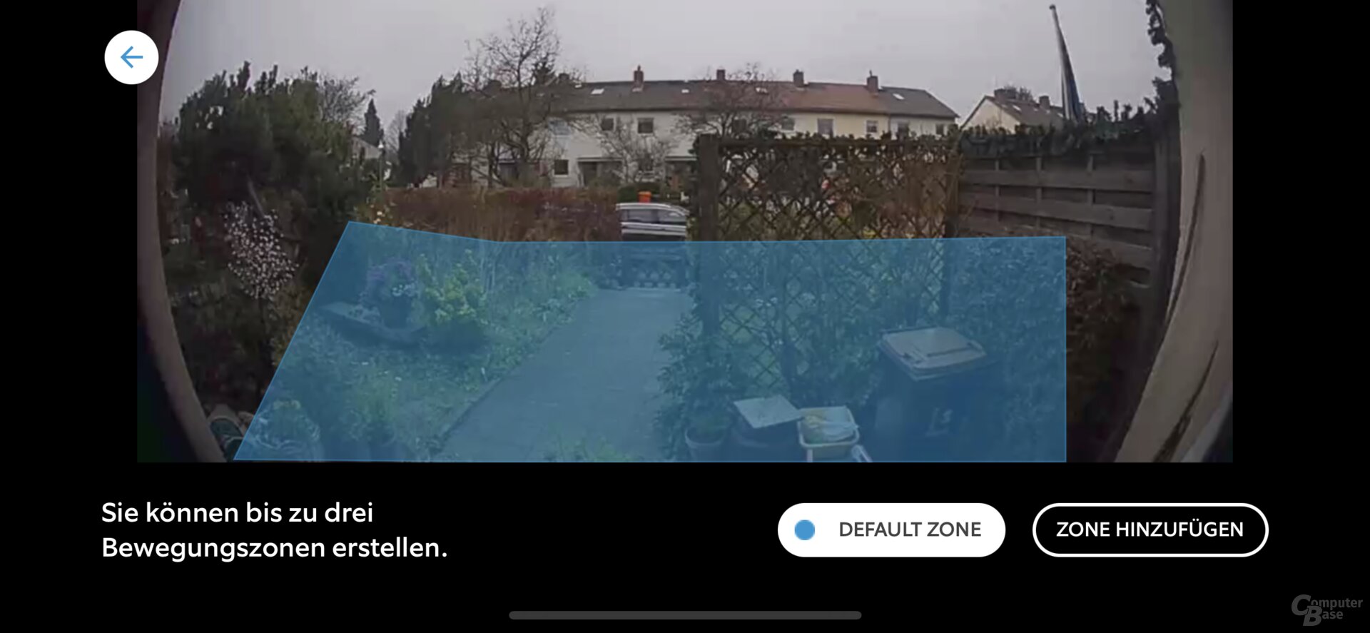 Ring-App: Bewegungszonen für die Video Doorbell 3 Plus