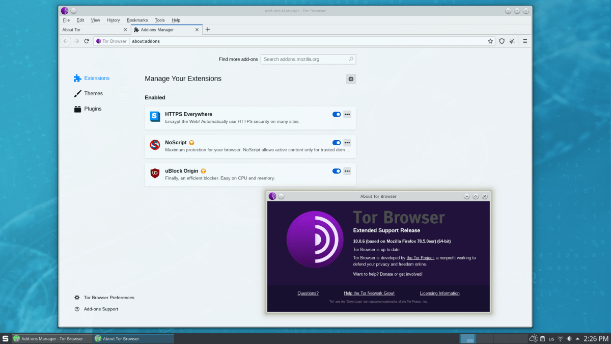 Septor 2021 nutzt den Tor-Browser 10.0.7 auf Basis des Firefox 78.6 ESR