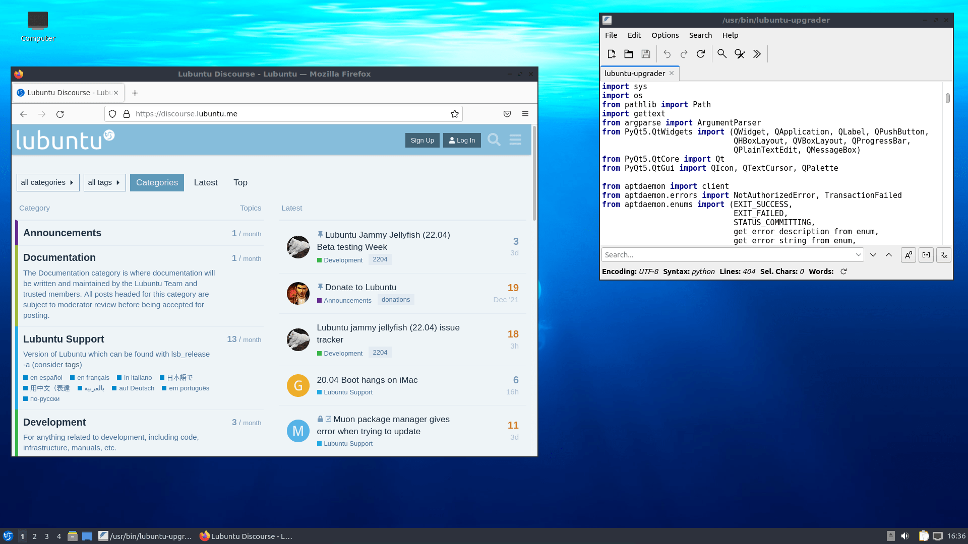 Lubuntu 22.04 – Desktop