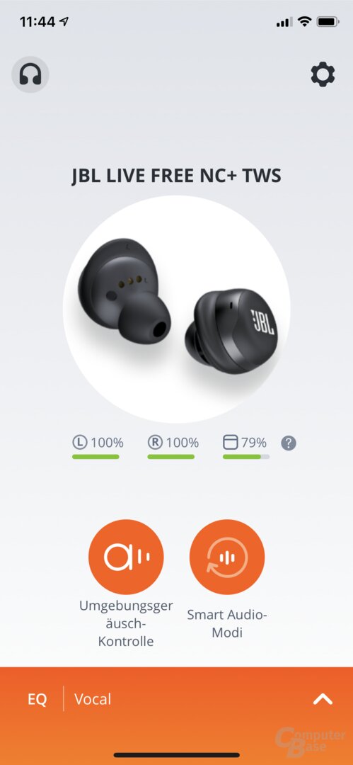 My JBL Headphones App mit JBL Live Free NC+