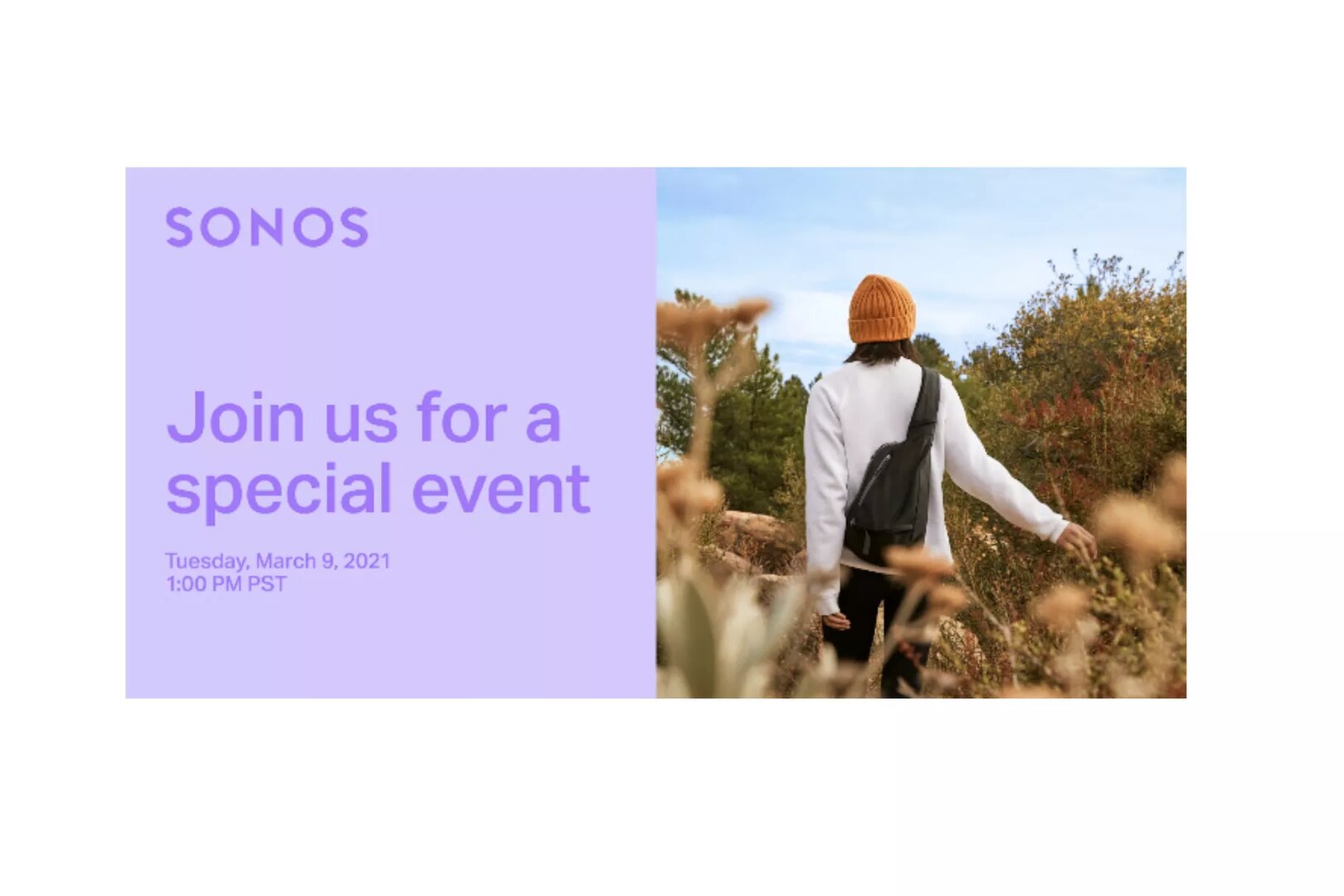Einladung von Sonos zum Event am 9. März