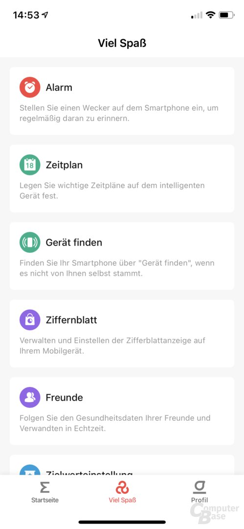 Zepp-App für die Amazfit GTR 2