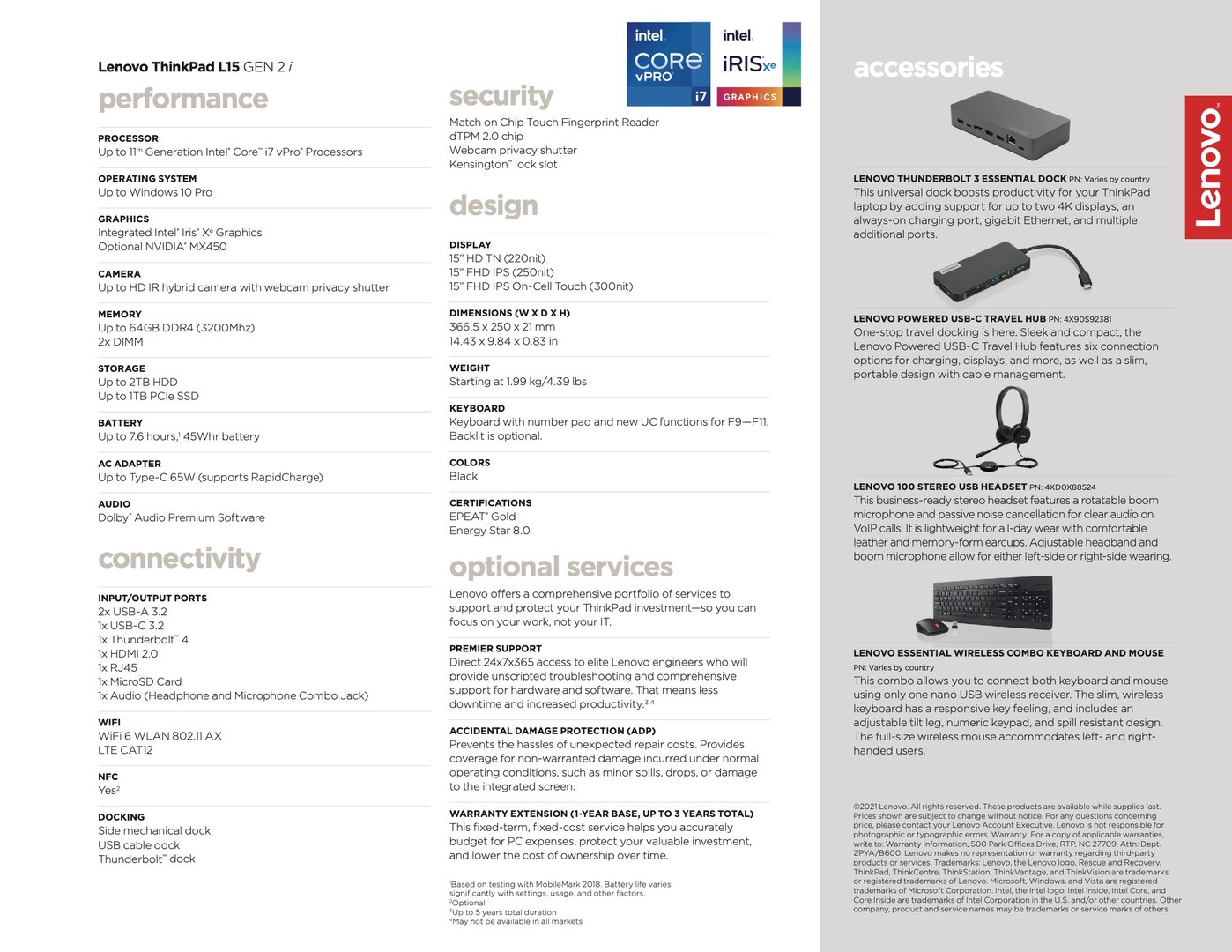 ThinkPad L15 G2 mit Intel Core (Tiger Lake)