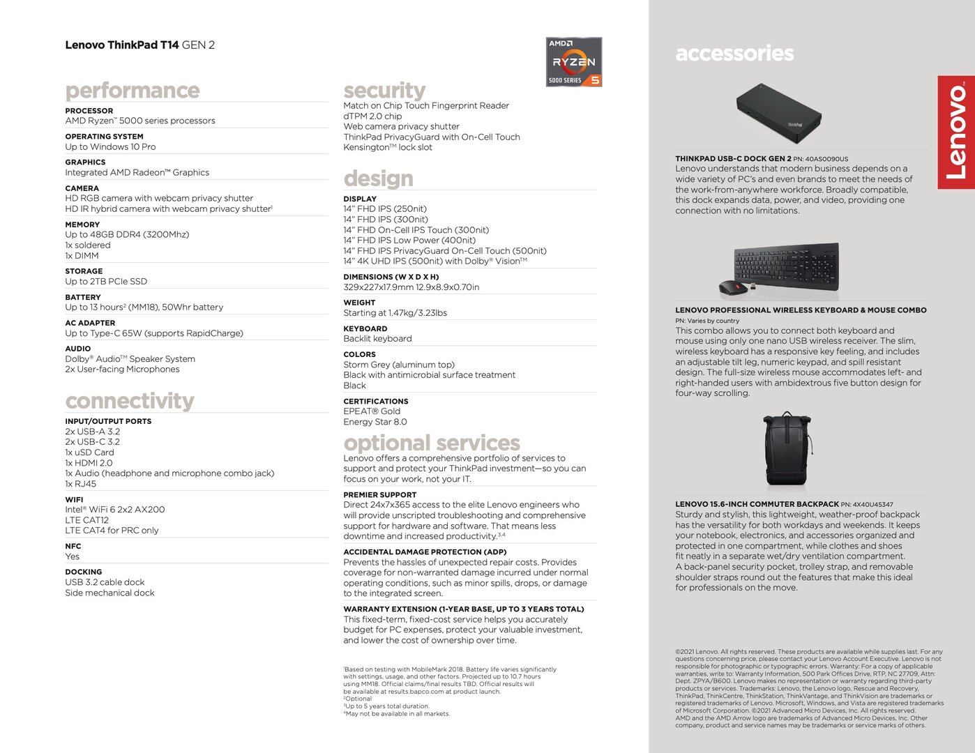 ThinkPad T14 G2 mit AMD Ryzen (Cezanne)