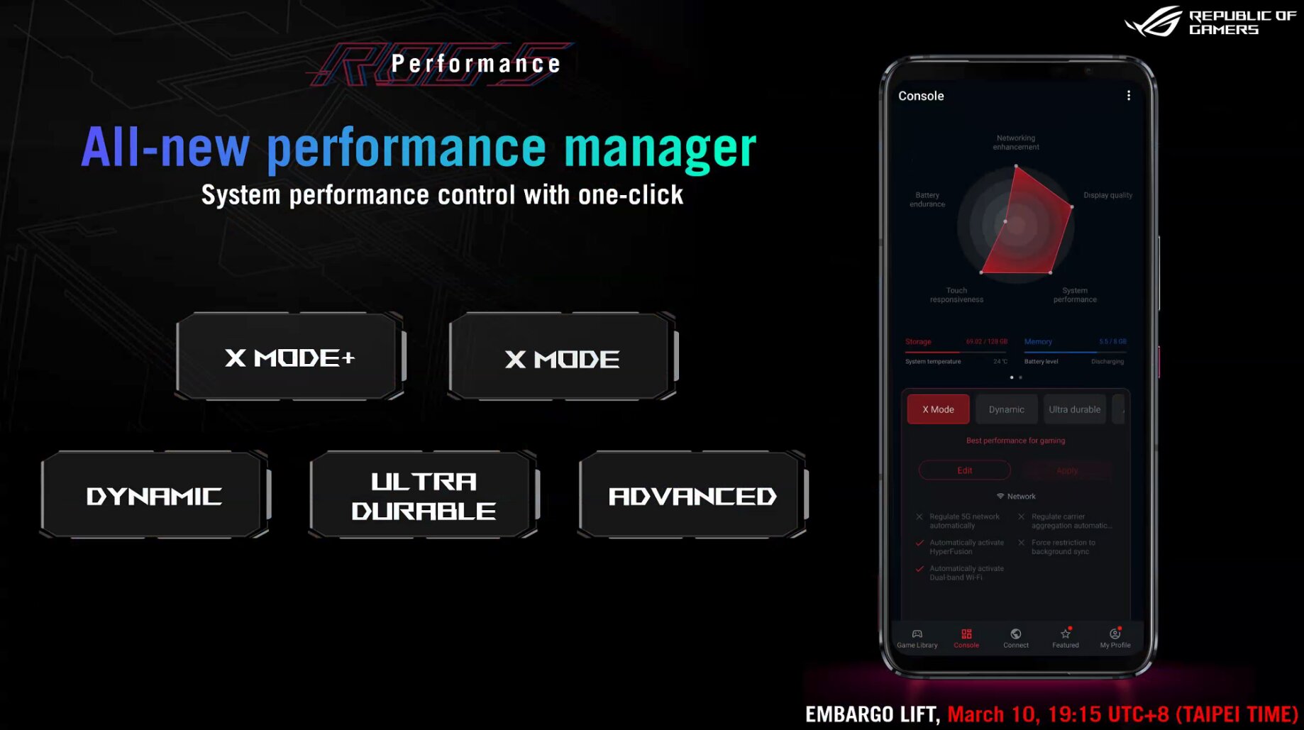 Asus ROG Phone 5: Performance Manager in Armoury Crate