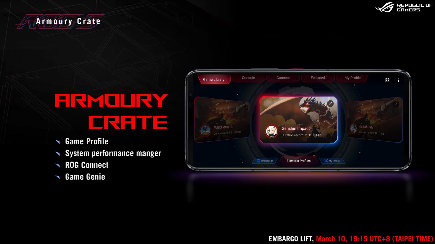 Asus ROG Phone 5: Armoury Crate