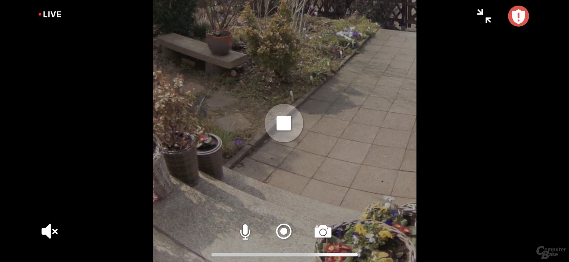 Festgelegter Bildausschnitt wird auch im Livebild der Arlo Video Doorbell umgesetzt