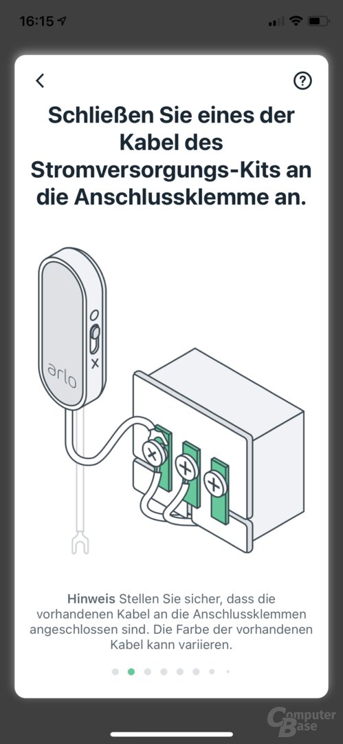 Installation der Arlo Video Doorbell (kabelgebunden) in der Arlo-App