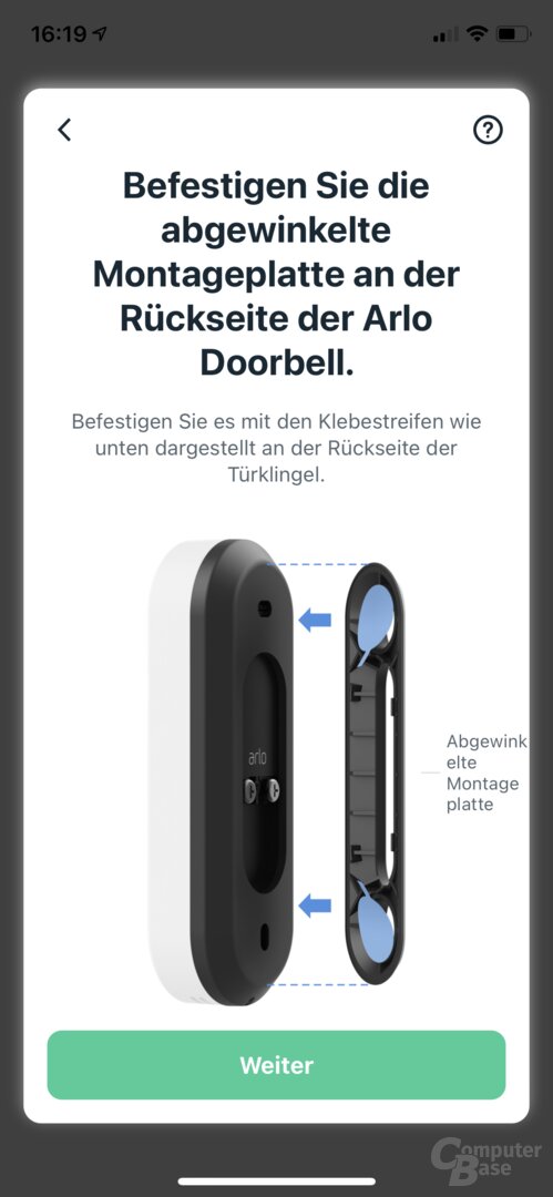 Installation der Arlo Video Doorbell (kabelgebunden) in der Arlo-App