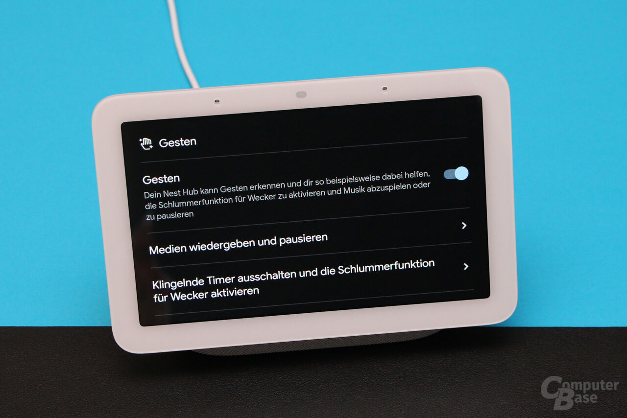 Google Nest Hub (2. Gen.): Gesten