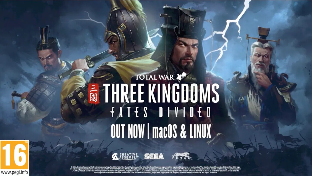 Total War: Three Kingdoms: DLC „Fates Divided“ für Linux und macOS erschienen
