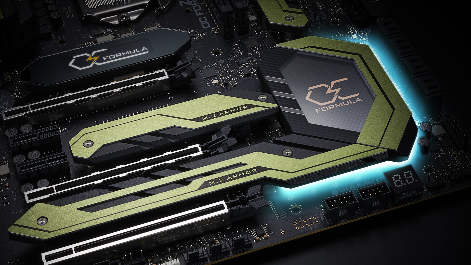 ASRock Z590 OC Formula – OLED-Display und RGB-Beleuchtung