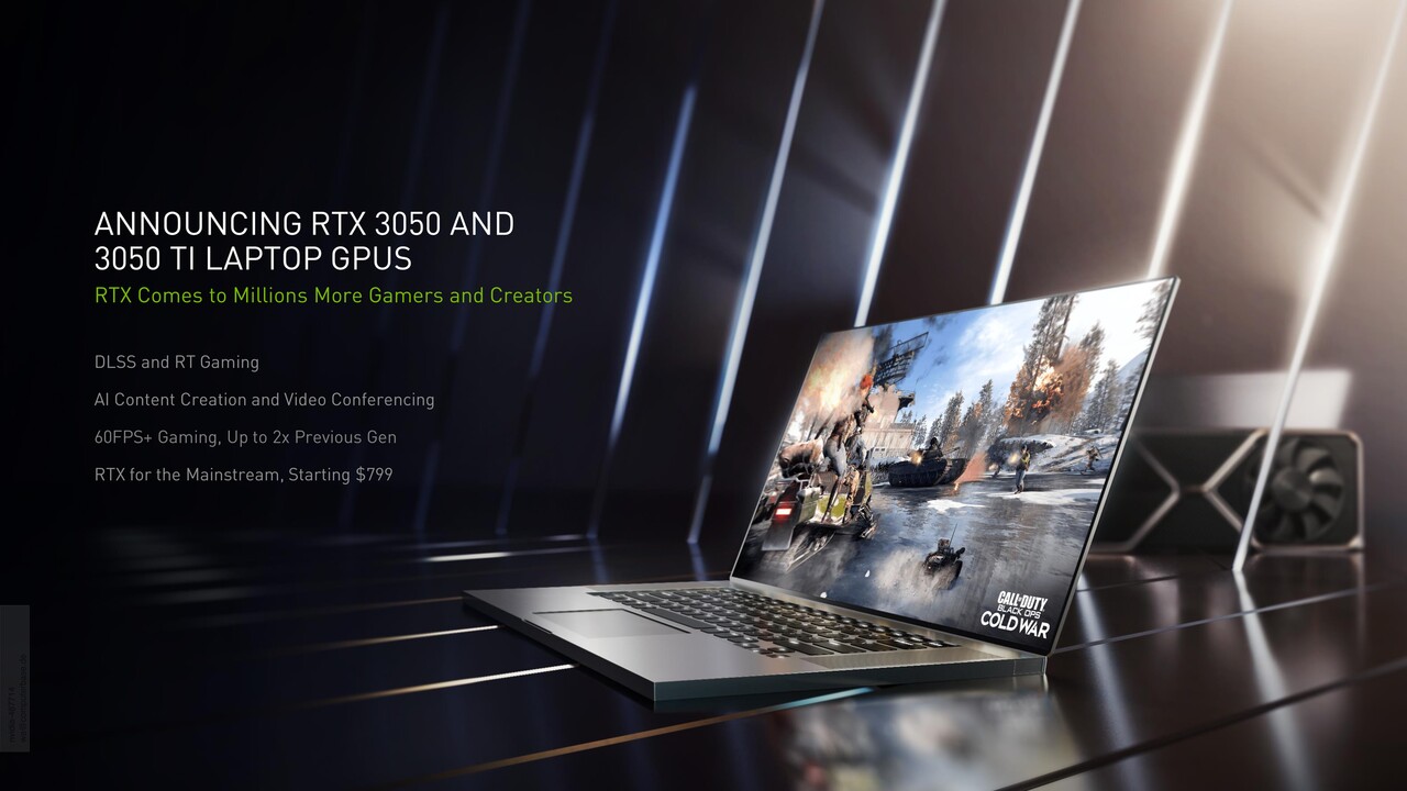 Nvidia: Die GeForce RTX 3050 (Ti) feiert als Laptop GPU Premiere