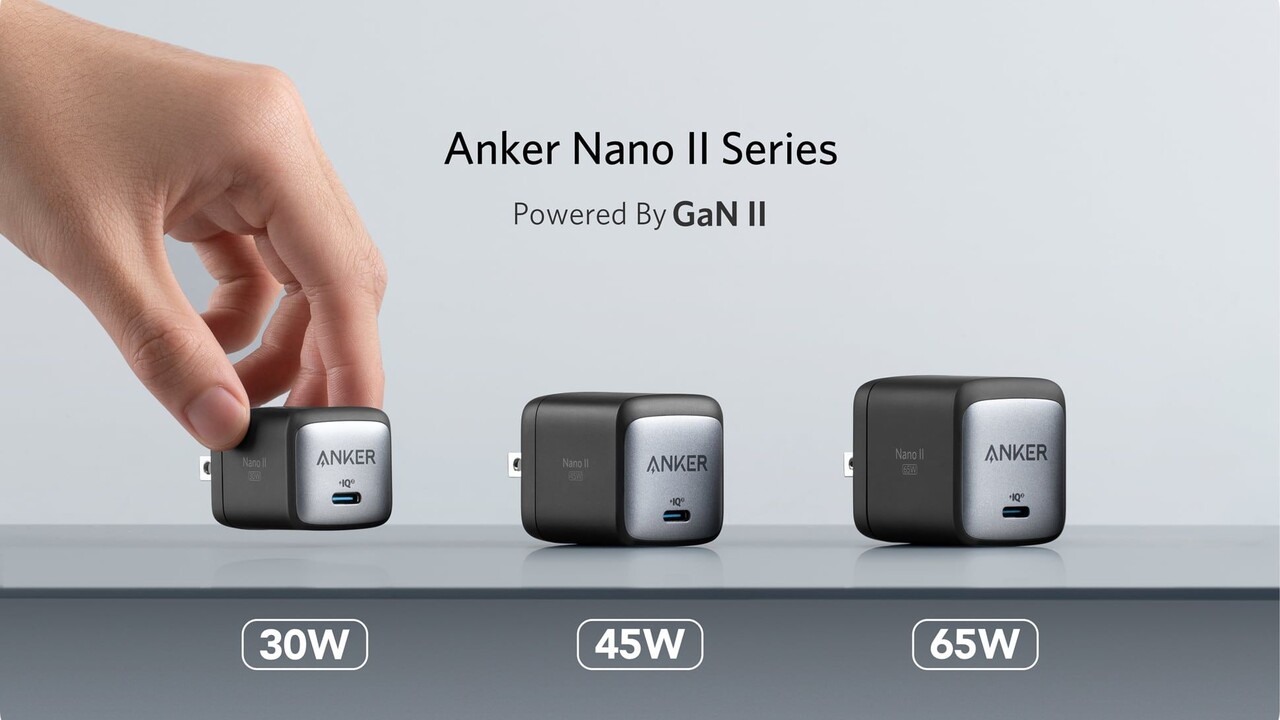 Nano II Series: Anker schrumpft die USB-C-GaN-Netzteile deutlich