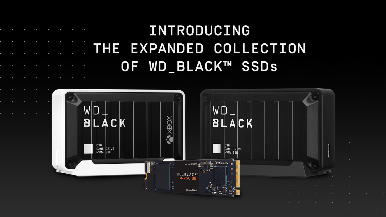 Neue SSDs „für Spieler“: WD Black SN750 SE und D30 Game Drive