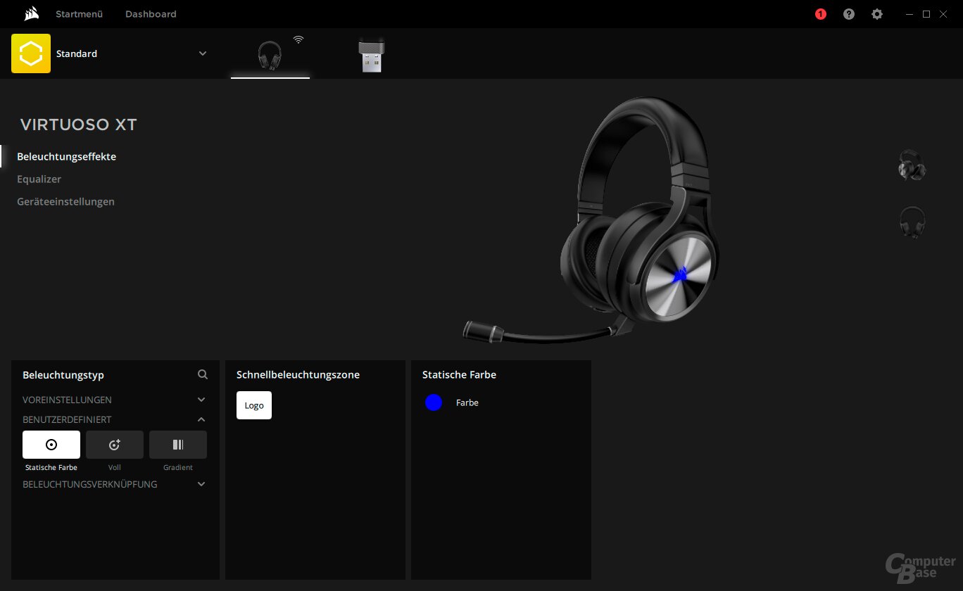 Die in iCUE gezeigten Farben stimmen nicht immer mit denen am Headset überein