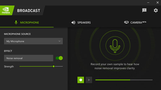 Nvidia Broadcast – Mikrofon
