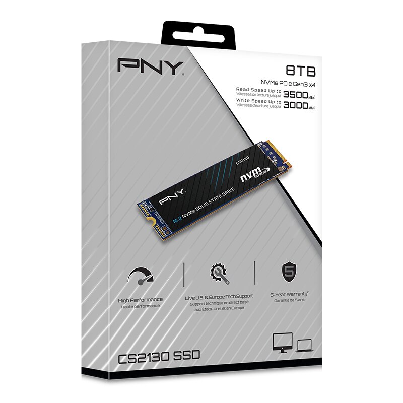 PNY CS2130 SSD mit 8 TB im M.2-Format