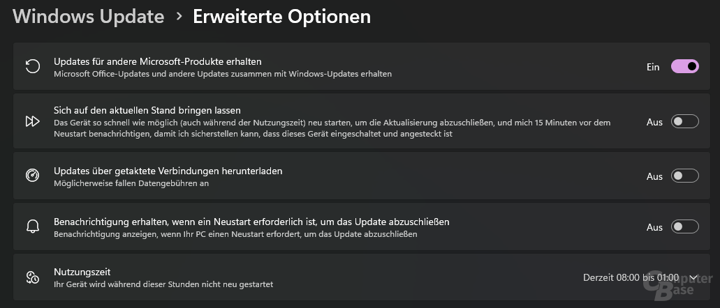Windows Update-Einstellungen (Windows 11)