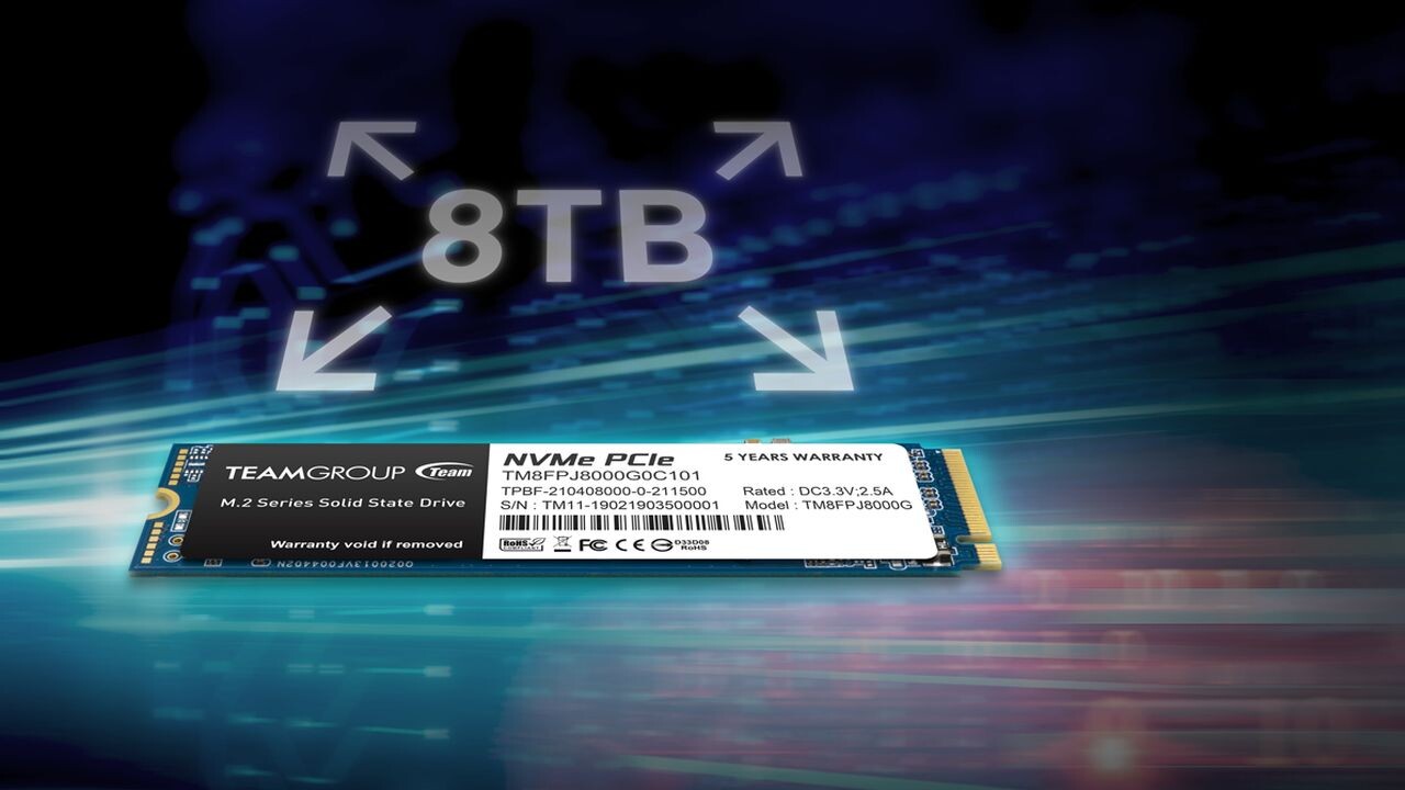 MP34Q SSD: Team Group erhöht auf bis zu 8 TB im M.2-Format