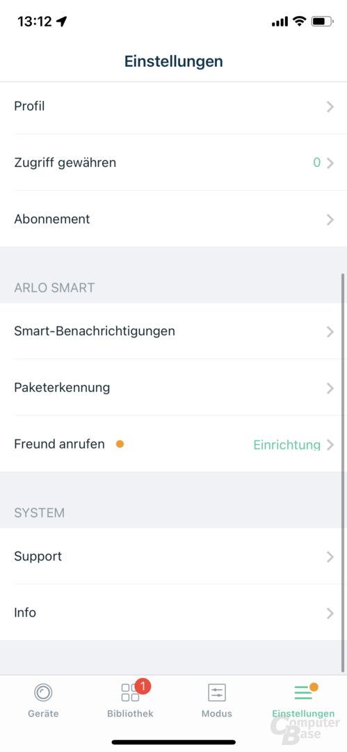 Arlo-App mit der Arlo Pro 4