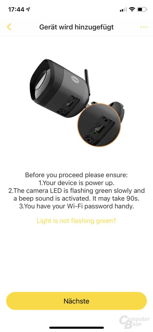 Einrichtung der Yale Wi-Fi Außenkamera Pro