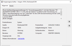 Ereigniseigenschaften - Ereignis 10016, DistributedCOM 26.06.2022 15_14_48.png