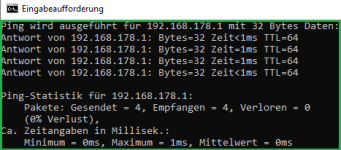Nach Netzwerkreset (funktioniert)_ping 192.168.178.1.png