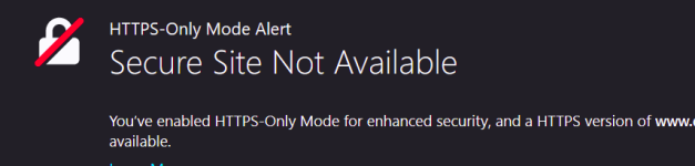 www.foobar.com https only mode alert