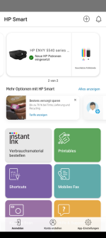HP Envy 5540 - HP Smart App (Android)